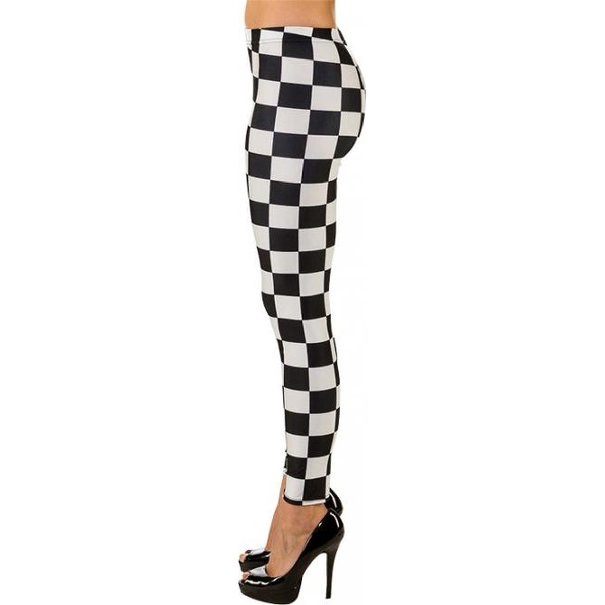 Leggins Quadri Nere E Bianchi |Orlob
