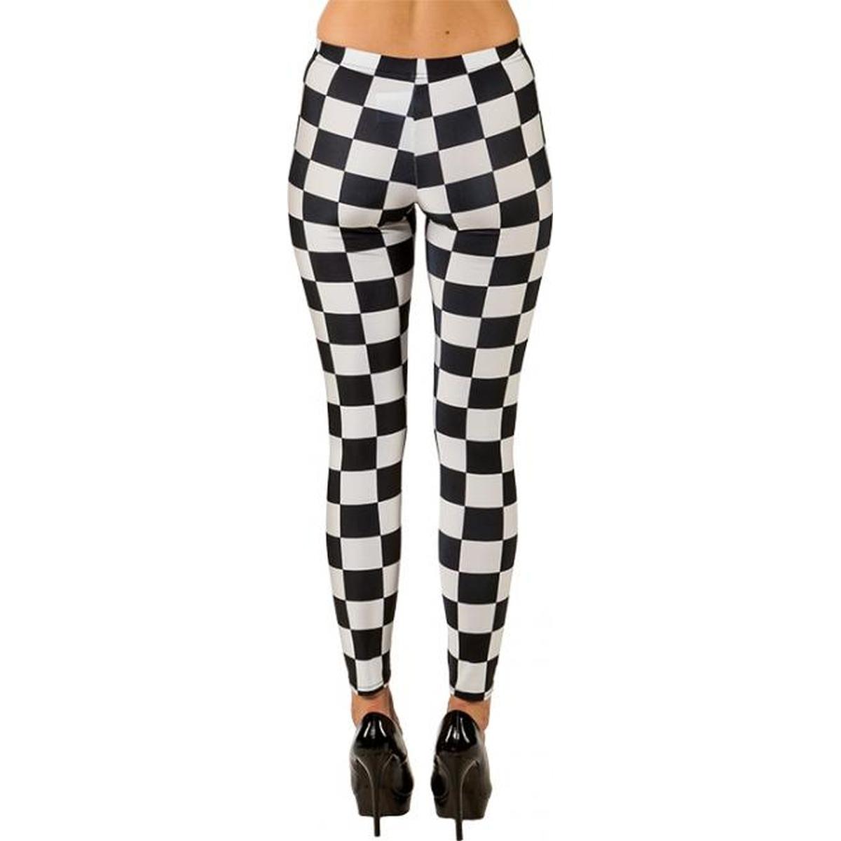 Leggins Quadri Nere E Bianchi |Orlob