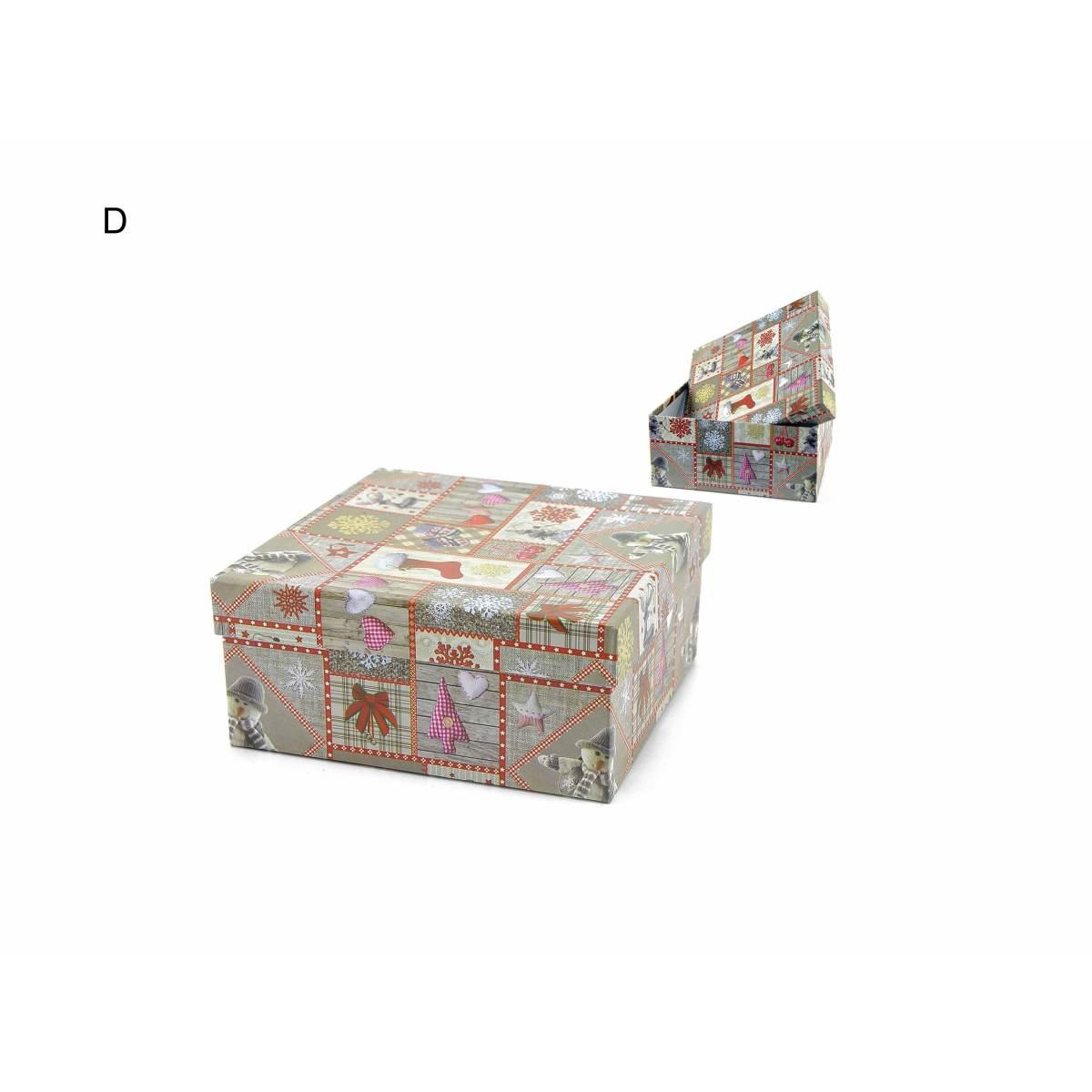 Scatola Natale Quadrata 4 Misure 2 Modelli |M2 Store