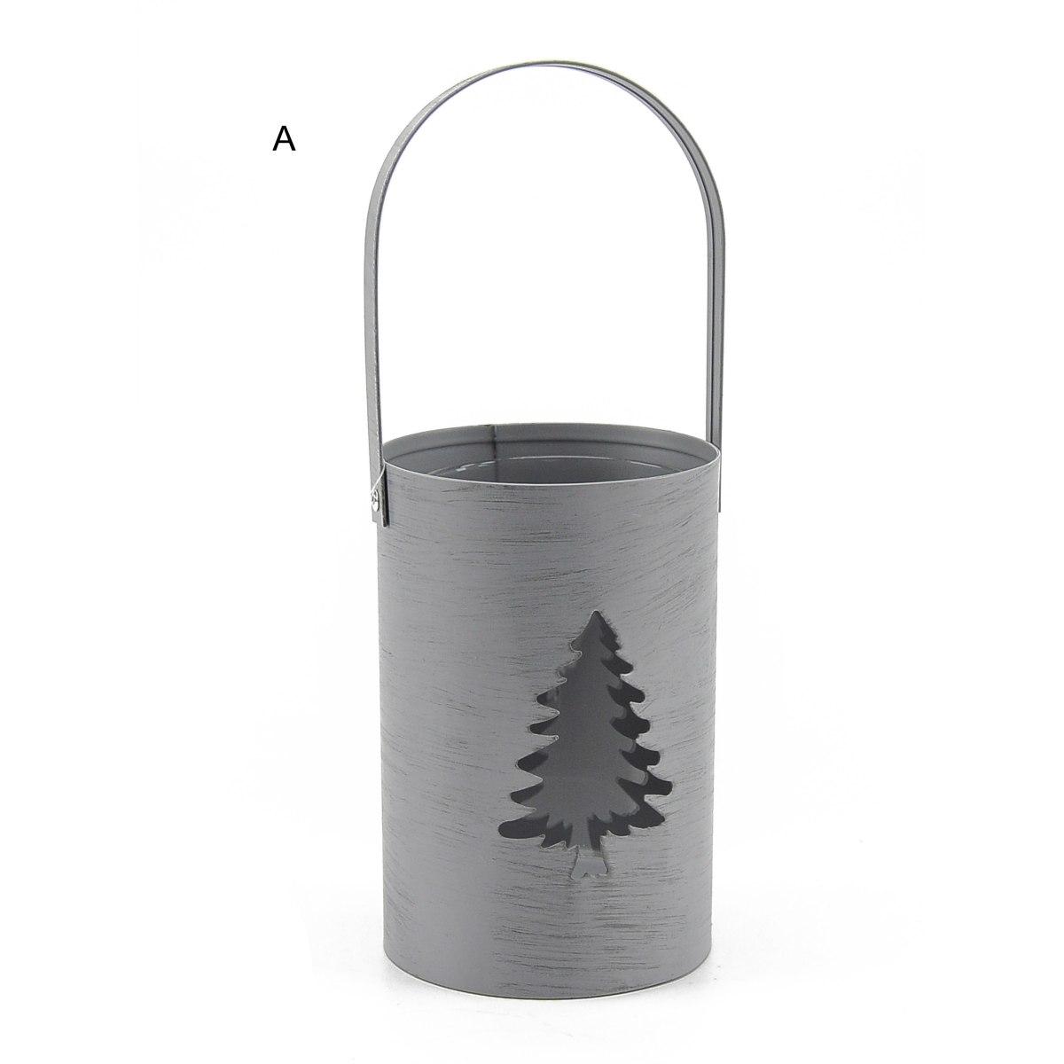 Portacandela Natale Secchiello 3 Modelli cm.9x14 |M2 Store