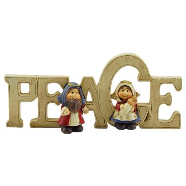 Scritta PEACE con Natività cm.5 Ceramica |M2 Store