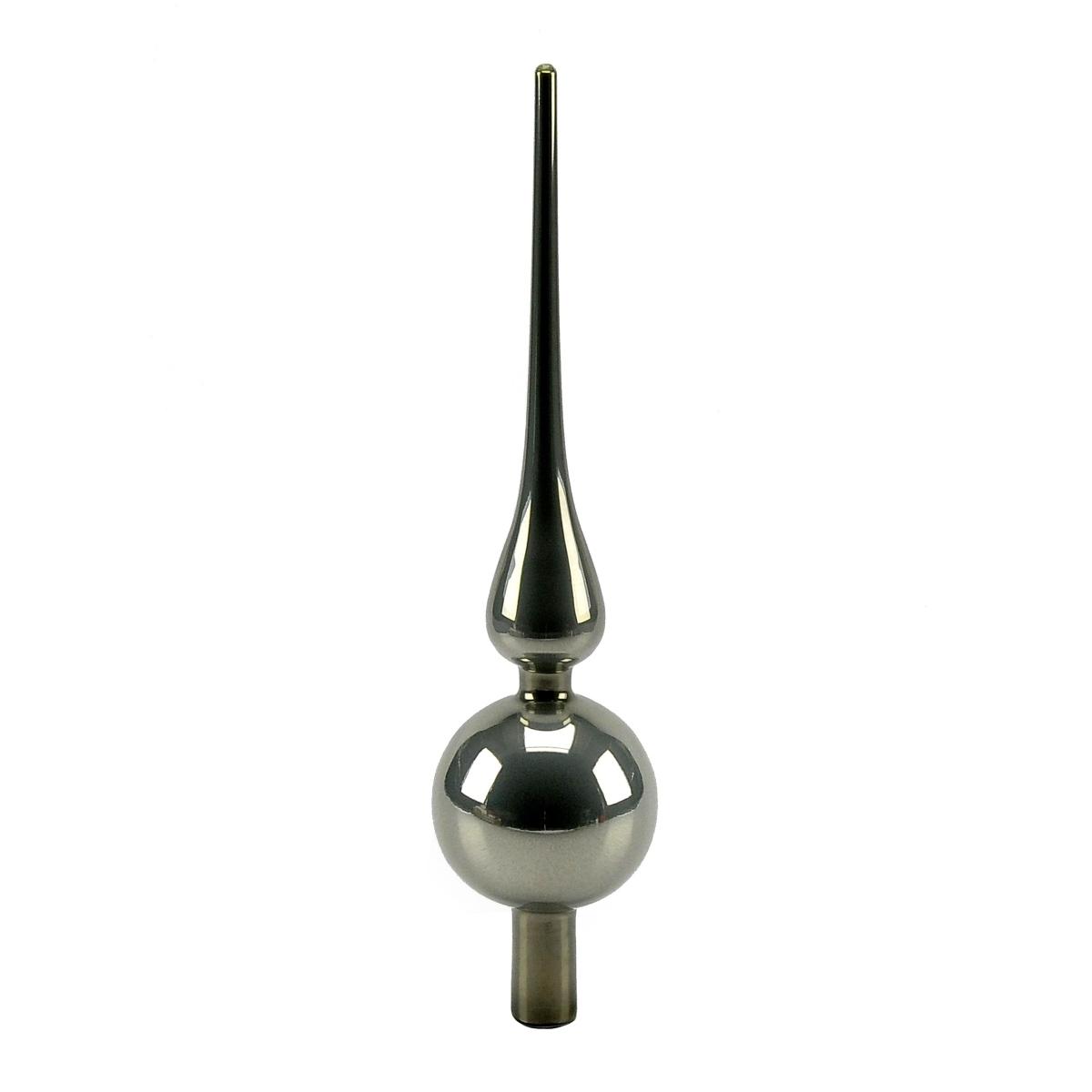 Puntale Albero Natale Vetro cm.30 Argento Perlato |M2 Store