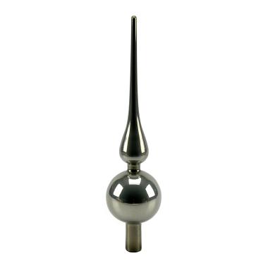 Puntale Albero Natale Vetro cm.30 Argento Perlato |M2 Store