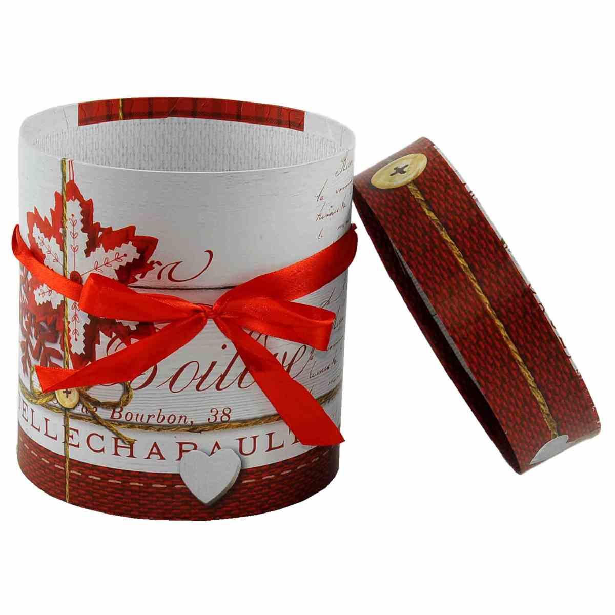 Scatola Natale Tonda con Fiocco cm.Ø18xh18 |M2 Store