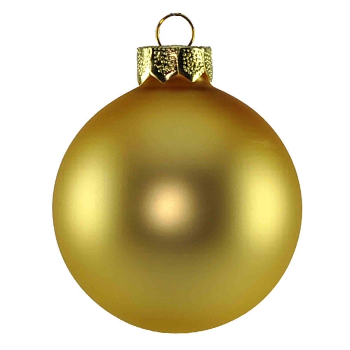 Palline Natale Vetro cm.Ø6 Oro Set pz.12 |Inge's Glass