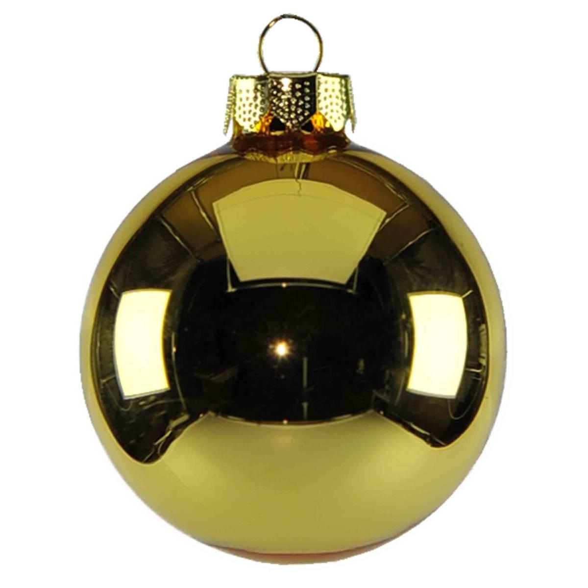 Palline Natale Vetro cm.Ø6 Oro Set pz.12 |Inge's Glass