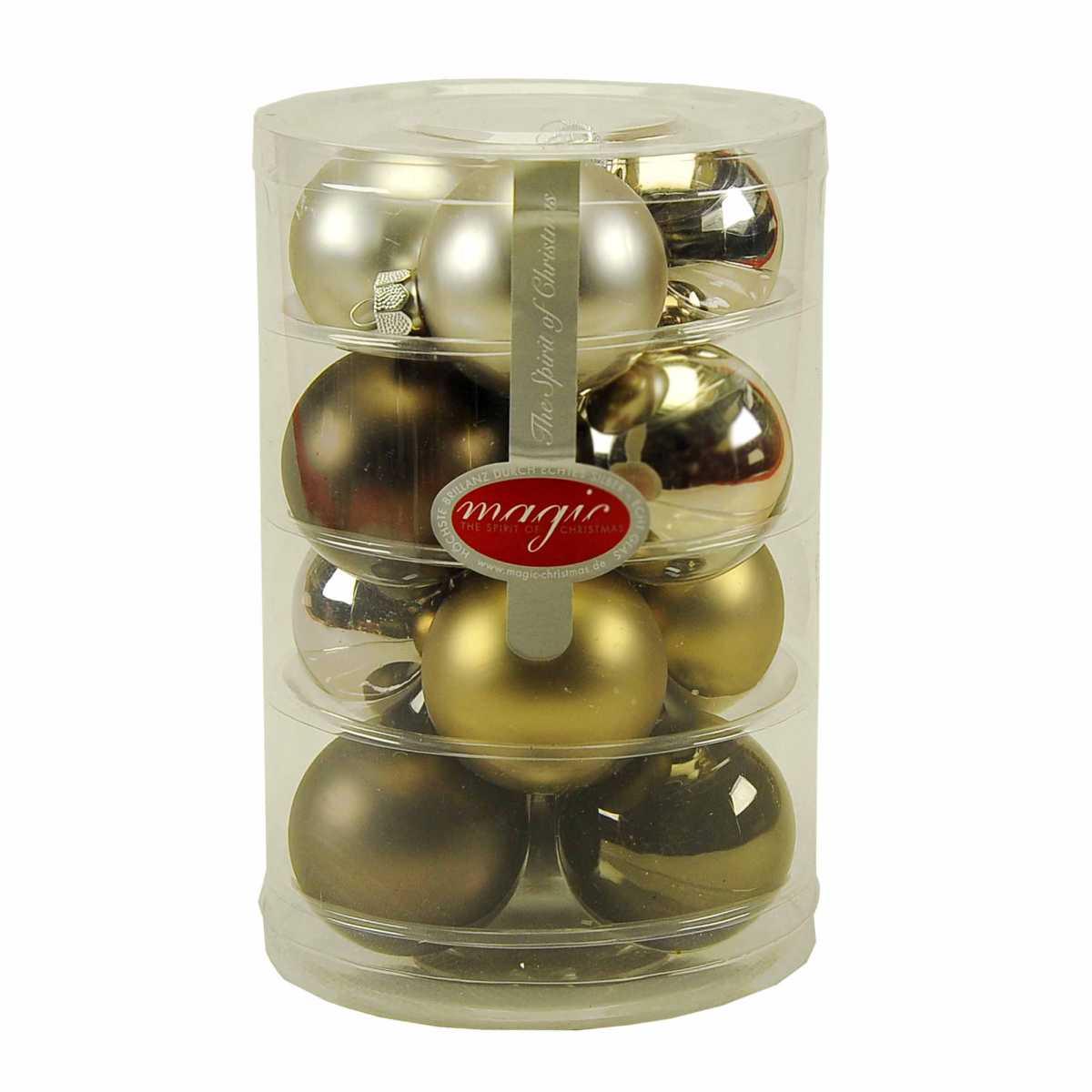 Palline Natale Vetro cm.Ø6 5 Colori Set pz.12 |Inge's Glass