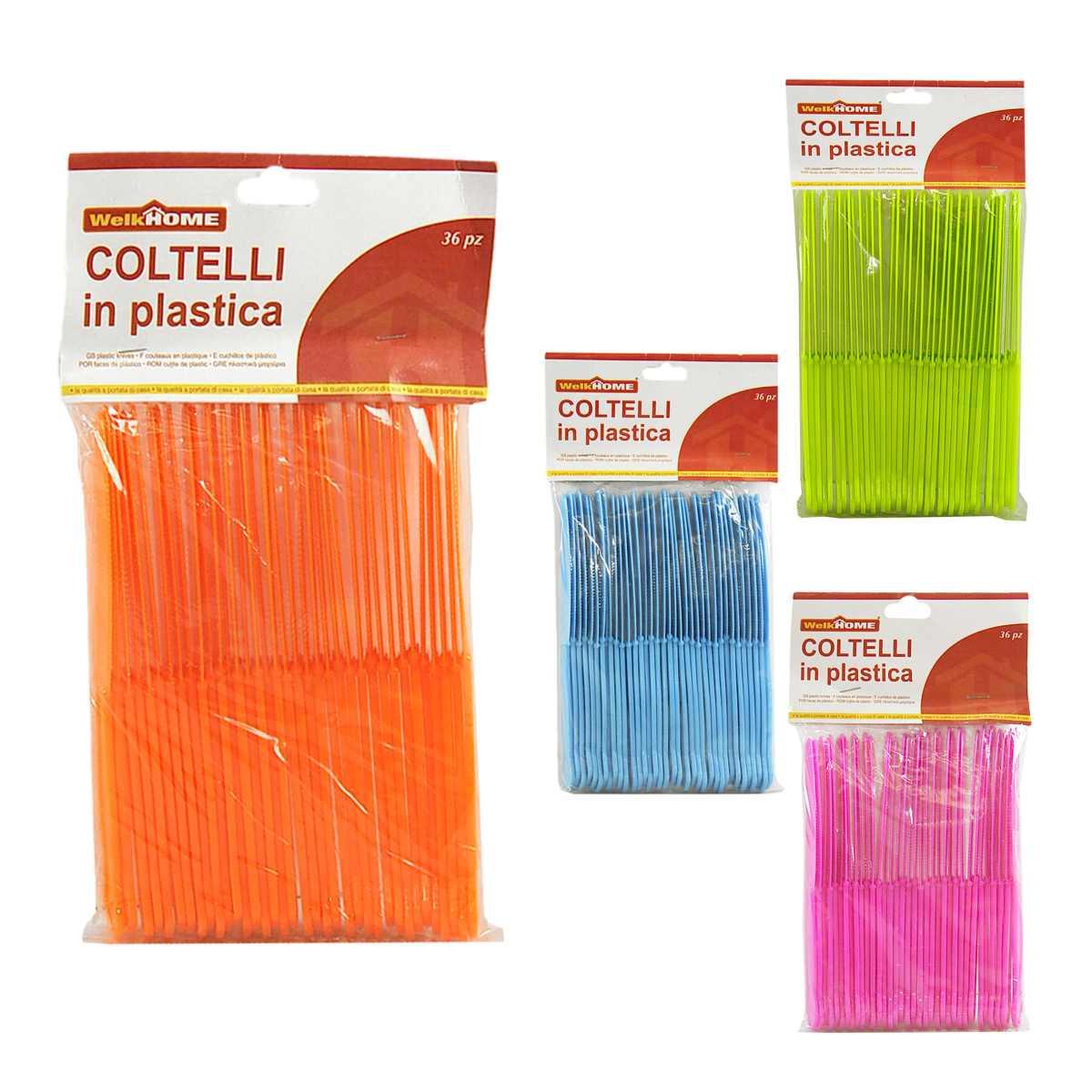 Posate Party Coltello Pvc Set pz.36 4 Colori W Home |M2 Store