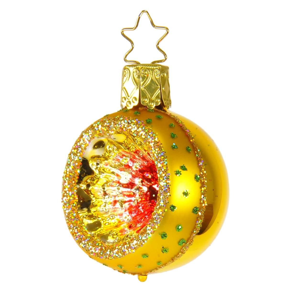 Pallina Natale Vetro Collezione cm.Ø4 Oro Multi |Inge's Glass