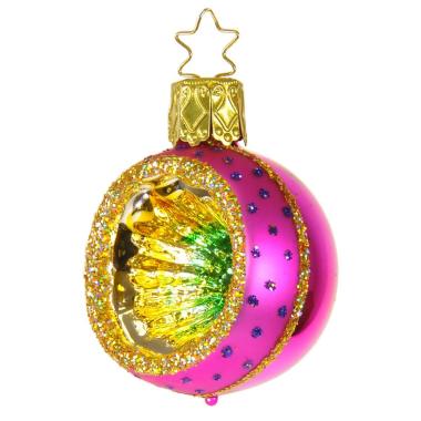 Pallina Natale Vetro Collezione cm.Ø4 Rosa Multi |Inge's Glass