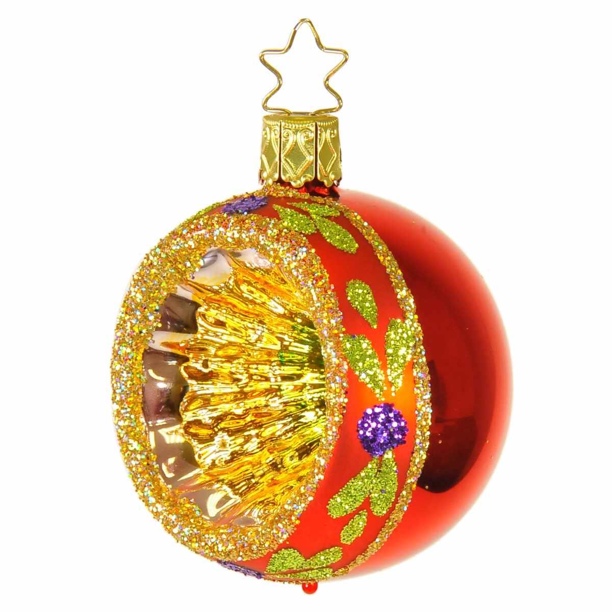 Pallina Natale Vetro Collezione cm.Ø6 Rossa/Multi |Inge's Glass