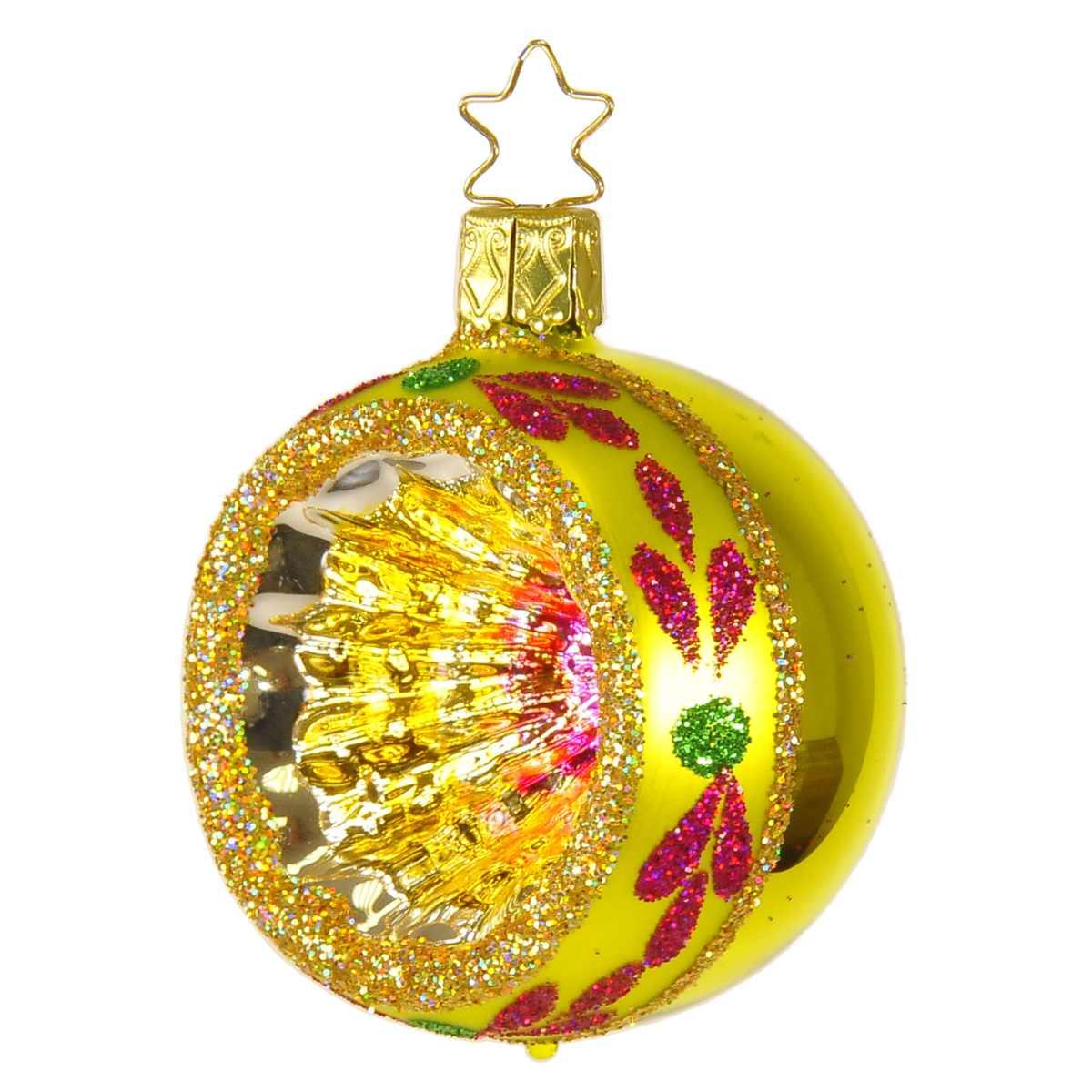 Pallina Natale Vetro Collezione cm.Ø6 Verde/Multi |Inge's Glass
