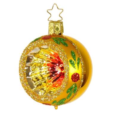 Pallina Natale Vetro Collezione cm.Ø6 Oro Multi |Inge's Glass