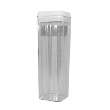 Barattolo PVC Lt.1,7 Quadrato Trasparente Alto Ermetico | M2 Store