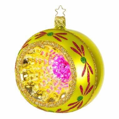Pallina Natale Vetro Collezione cm.Ø10 Verde Multi |Inge's Glass