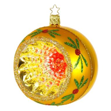 Pallina Natale Vetro Collezione cm.Ø10 Oro Multi |Inge's Glass