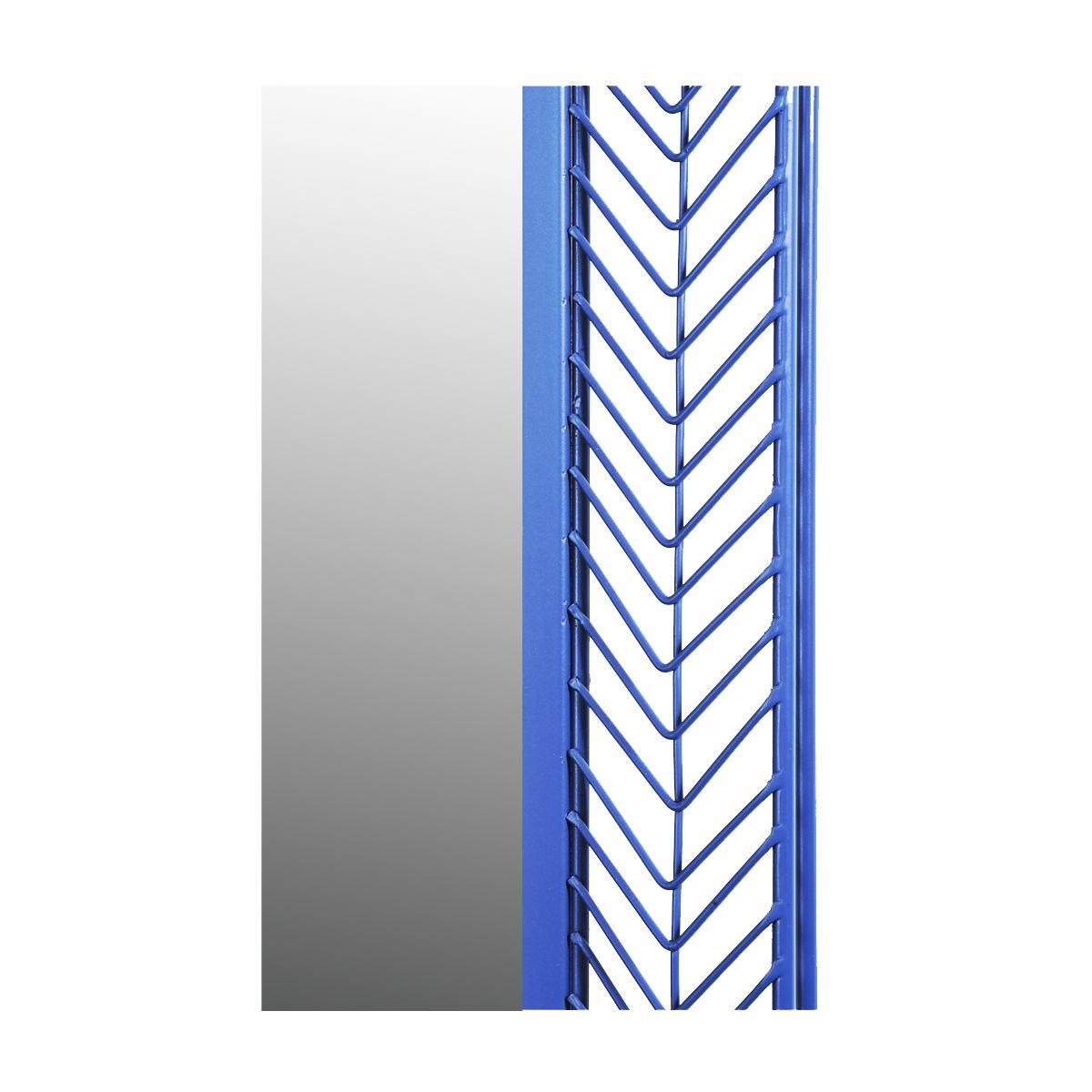 Specchio da Muro Metallo Blu cm.38x8,5x78 | Montemaggi