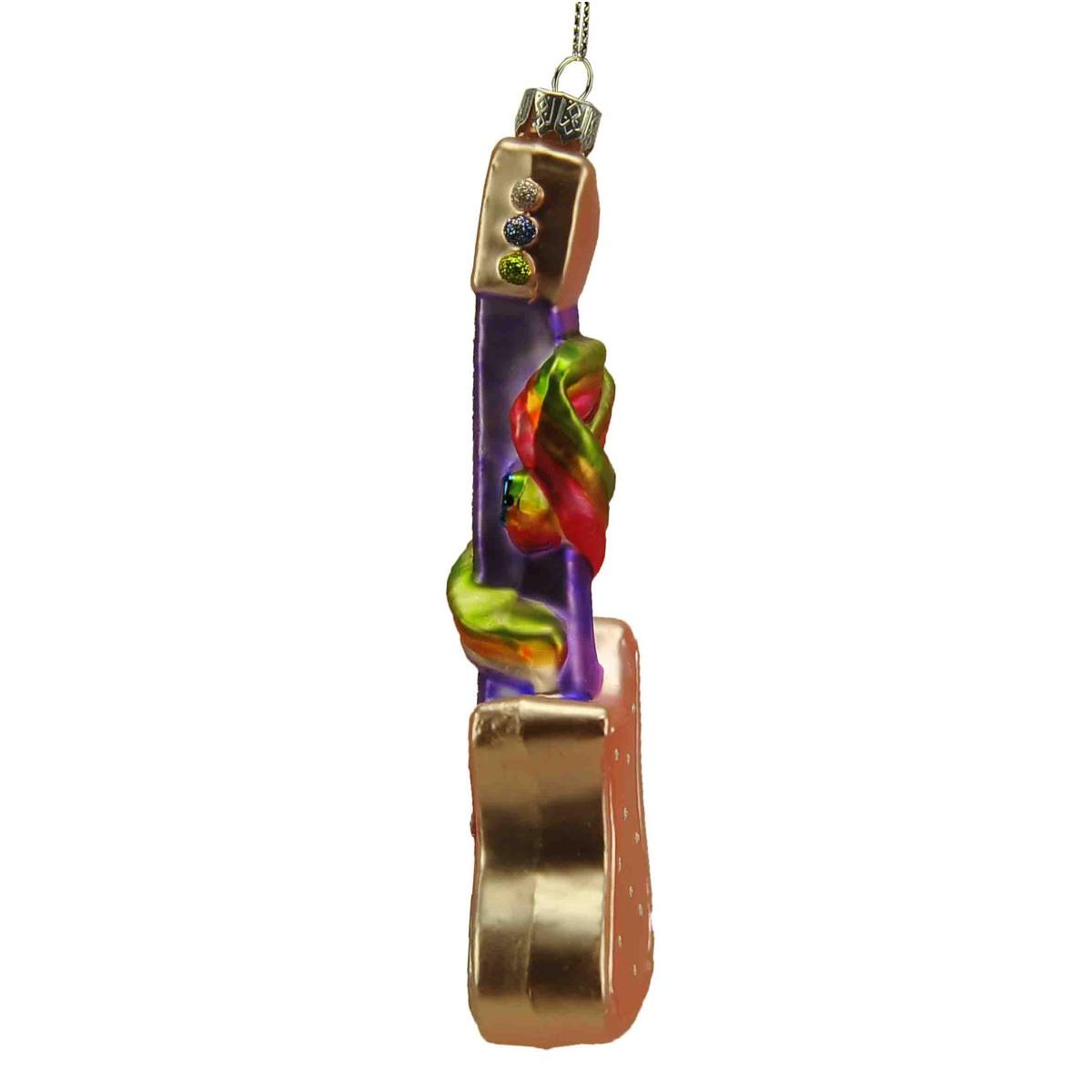 Pallina Natale Vetro Collezione cm.5x2,5xh16 Chitarra |Inge's Glass