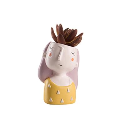 Vaso Ceramica Girl con Piantina cm.7x13 | Montemaggi