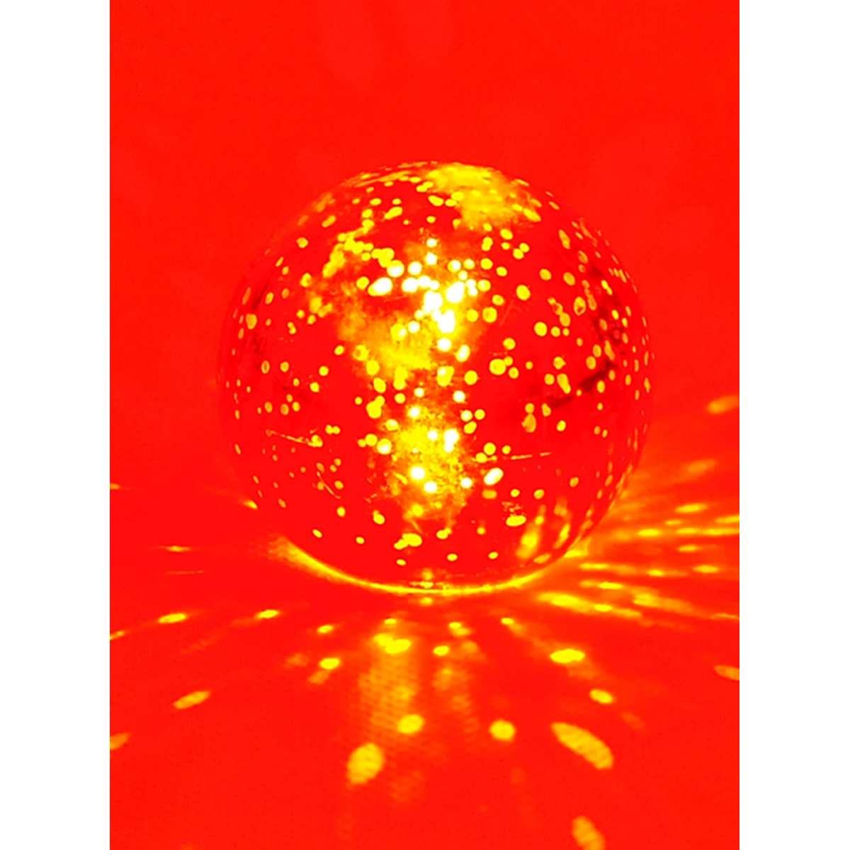 Pallina Natale Vetro cm.Ø8 Rosse con Luce LED Batteria |Inge's Glass