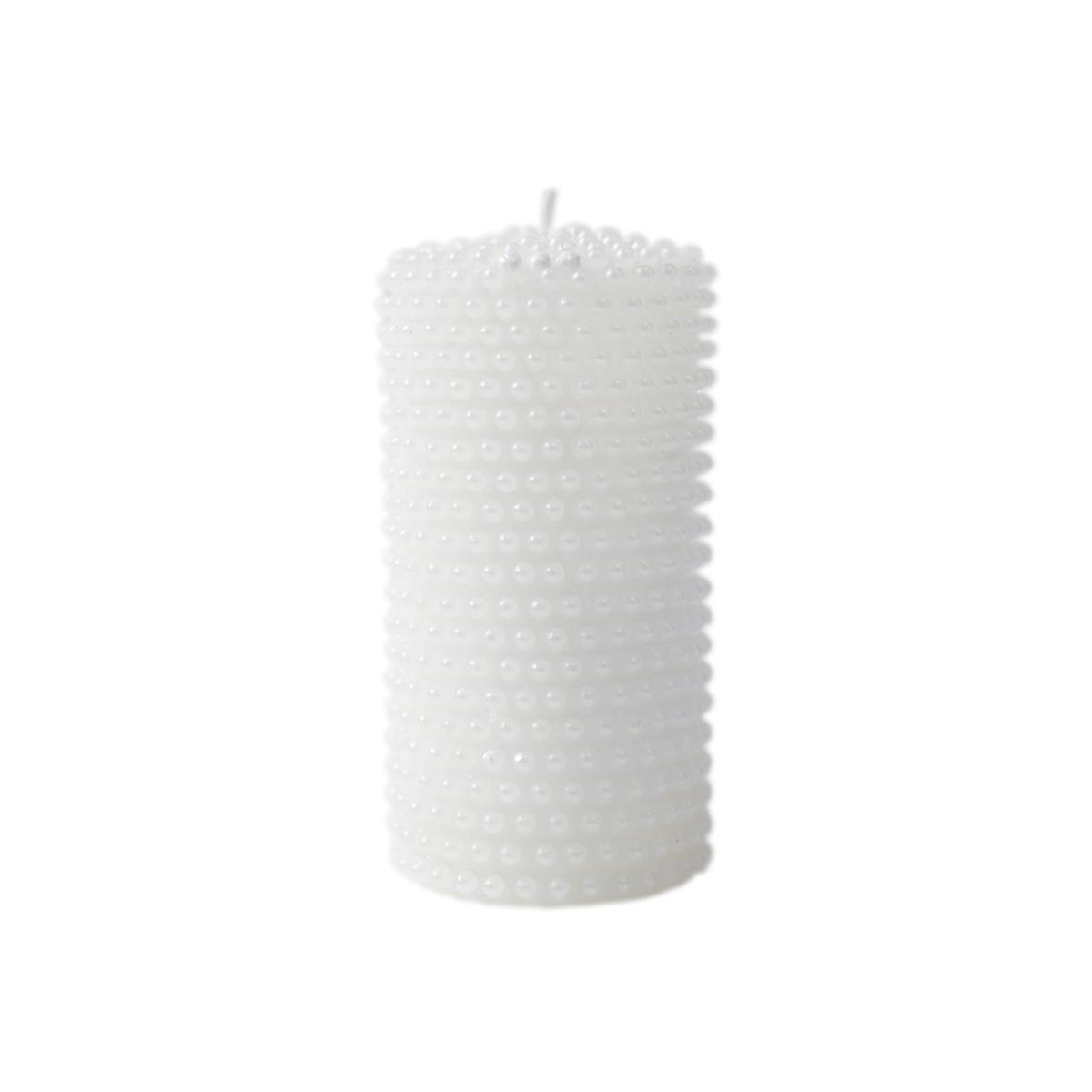 Candela Natale Bianca Borchiata cm.7xh15 |Silani