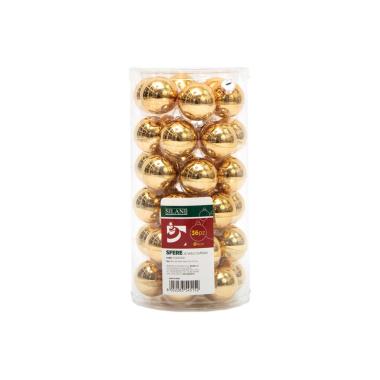 Pallina Natale Vetro cm.Ø4 Oro Lucido Set pz.36 |Silani