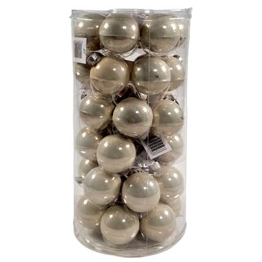 Pallina Natale Vetro cm.Ø4 Bianco Perla Set pz.36 |Silani