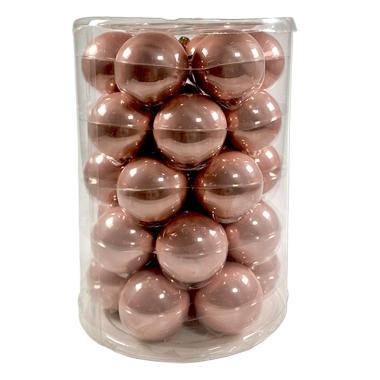 Pallina Natale Vetro cm.Ø6 Rosa Cipria Lucide Set pz.30 |Silani