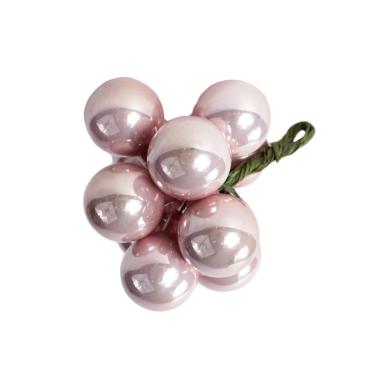 Pallina Natale Vetro cm.Ø2 Rosa Cipria Lucido Set pz.12 |Silani
