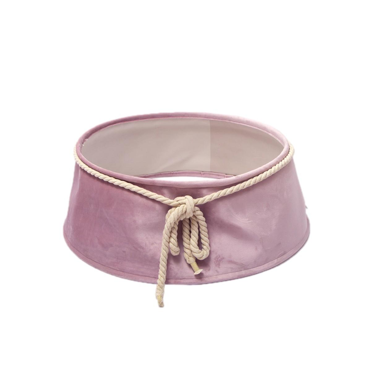 Copri Base Albero di Natale Velluto Rosa cm.Ø65 |Silani