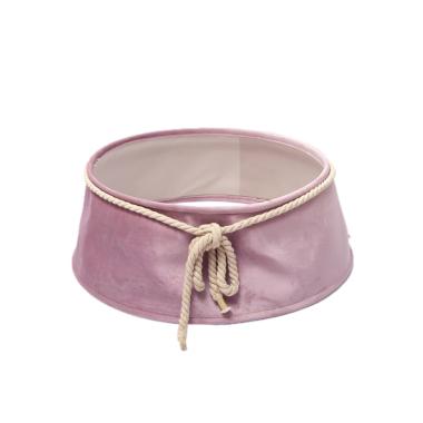 Copri Base Albero di Natale Velluto Rosa cm.Ø65 |Silani