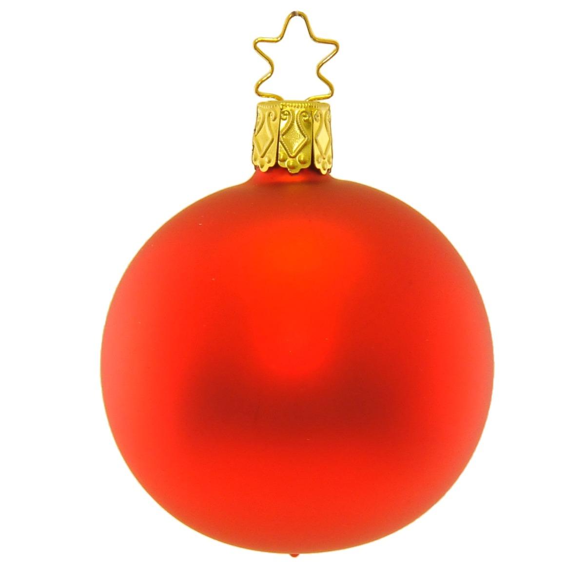 Pallina Natale Vetro Collezione cm.Ø6 Rossa Opaca |Inge's Glass