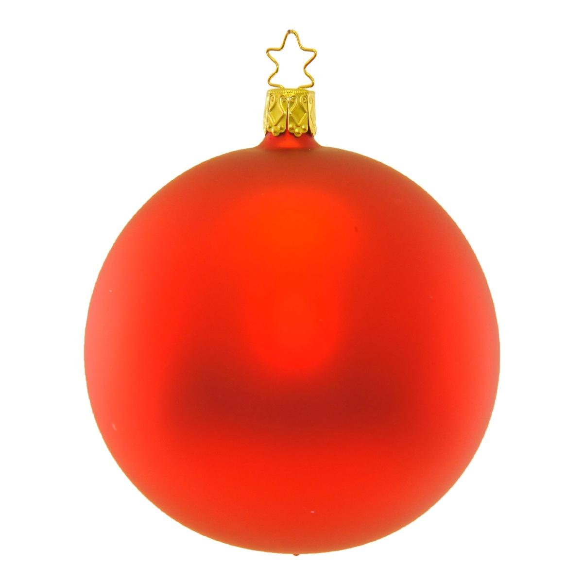 Pallina Natale Vetro Collezione cm.Ø10 Rossa Opaca |Inge's Glass