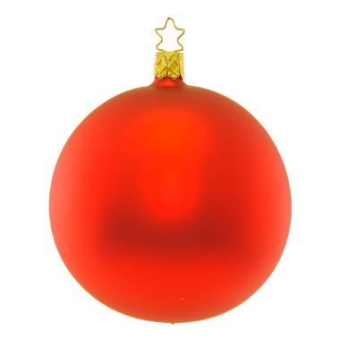 Pallina Natale Vetro Collezione cm.Ø10 Rossa Opaca |Inge's Glass