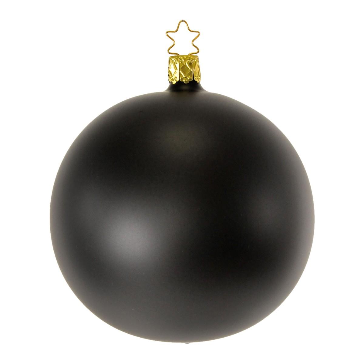 Pallina Natale Vetro Collezione cm.Ø10 Nera Opaca |Inge's Glass
