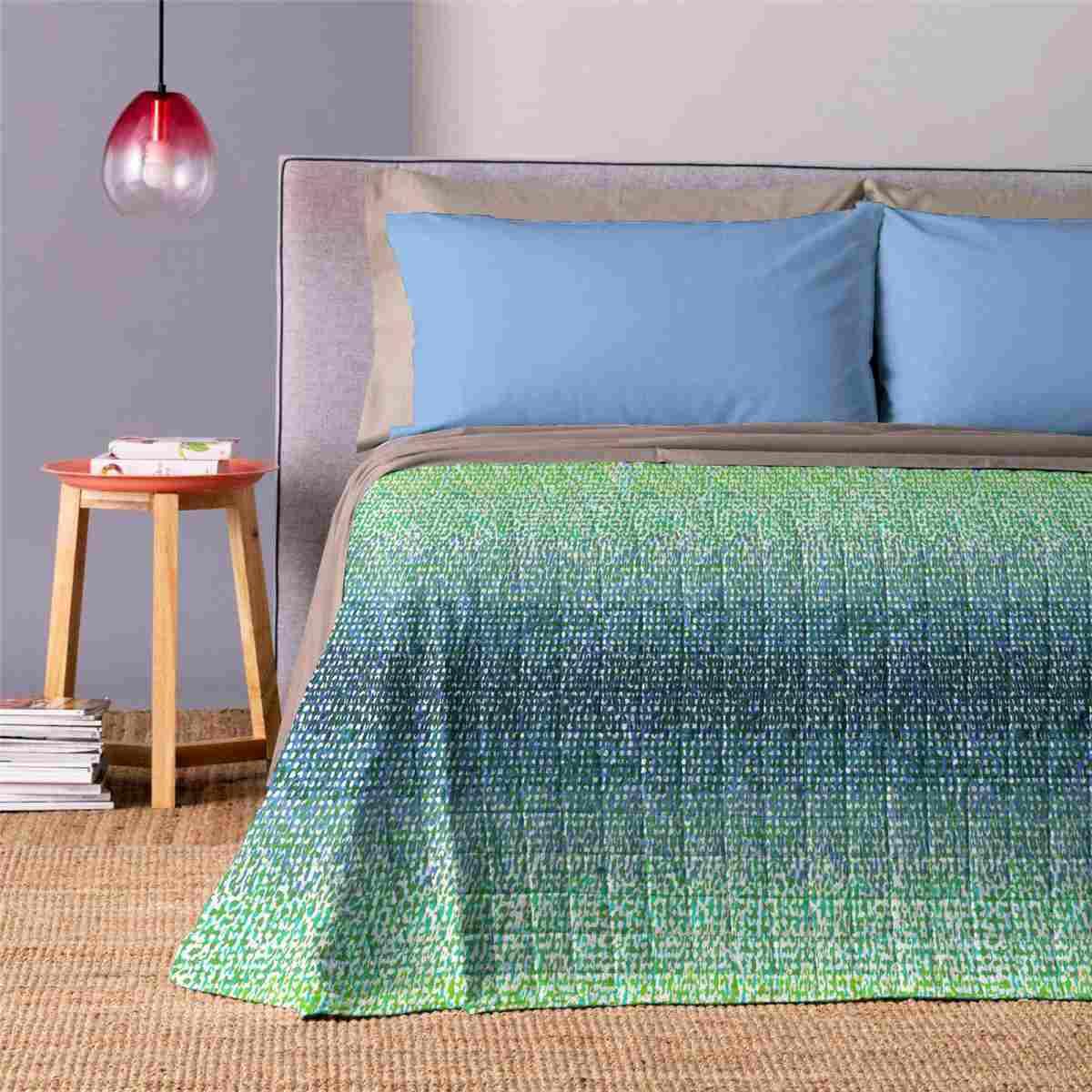 Trapunta Singola Stain Verde cm.170x260 | Angelo Carillo