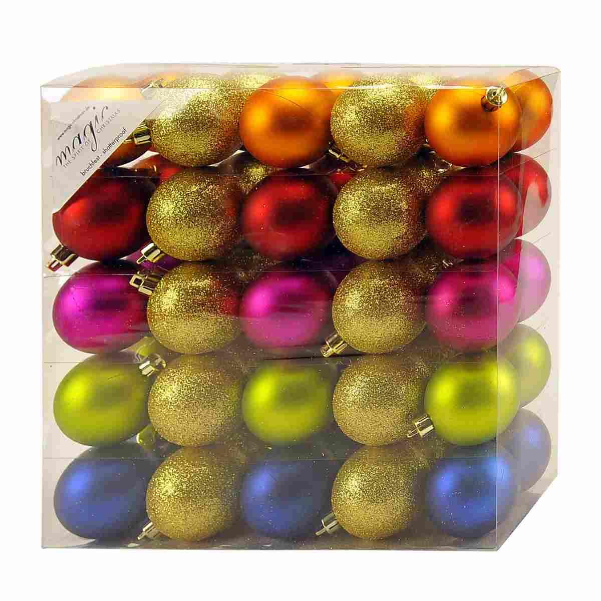 Pallina Natale cm.Ø5 Multicolor Set pz.50 |Inge's Glass