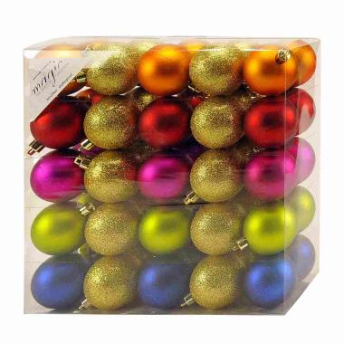 Pallina Natale cm.Ø5 Multicolor Set pz.50 |Inge's Glass