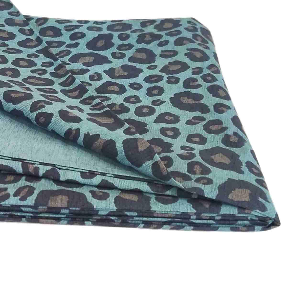 Copripiumino 1 Piazza e Mezza Leopard Blu Avio | Angelo Carillo