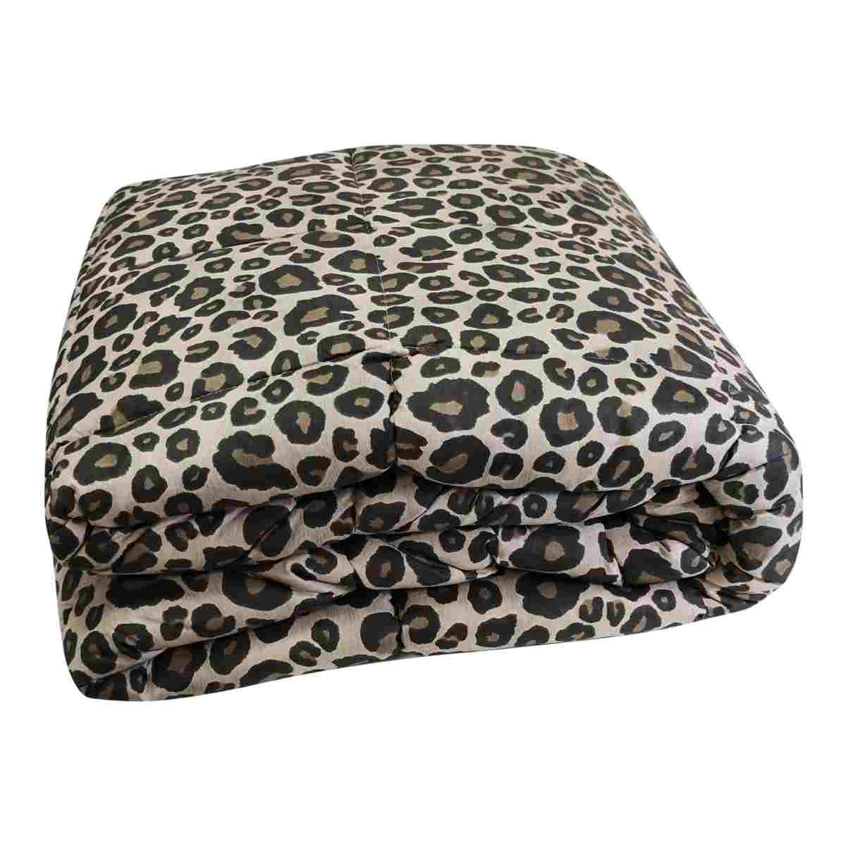 Trapunta 1 Piazza e Mezza Leopard Marrone cm.20x260 | Angelo Carillo