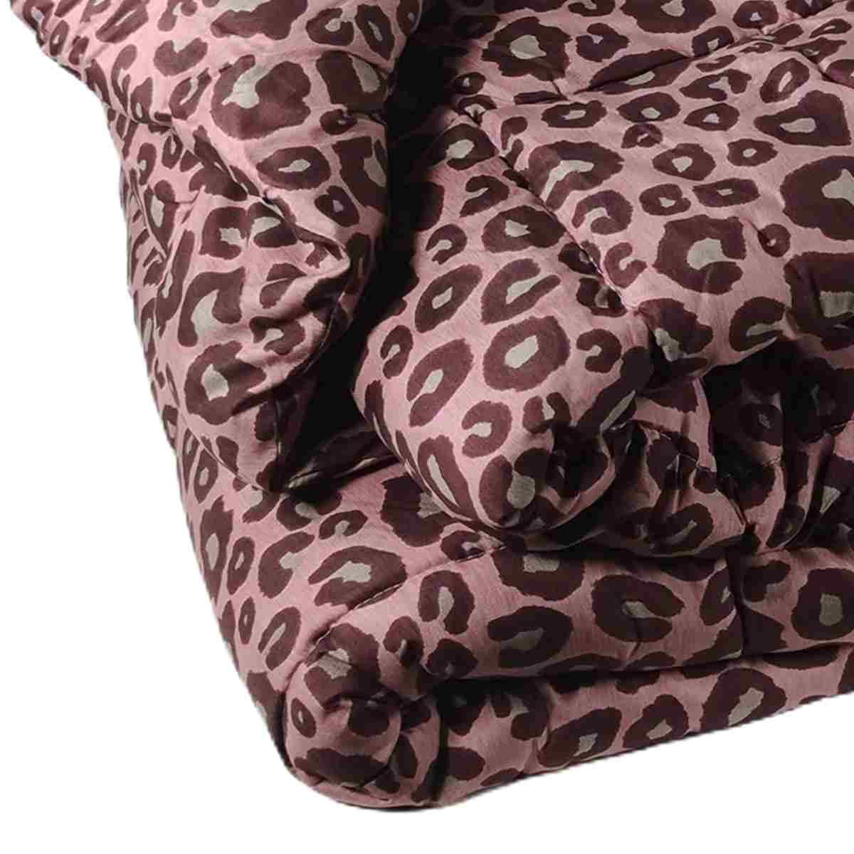Trapunta Singola Leopard Rosa Bordeaux cm.70x260 | Angelo Carillo