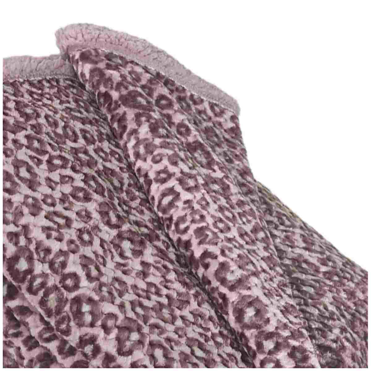 Coperta Plaid Leopard Rosa cm.130x160 | Angelo Carillo