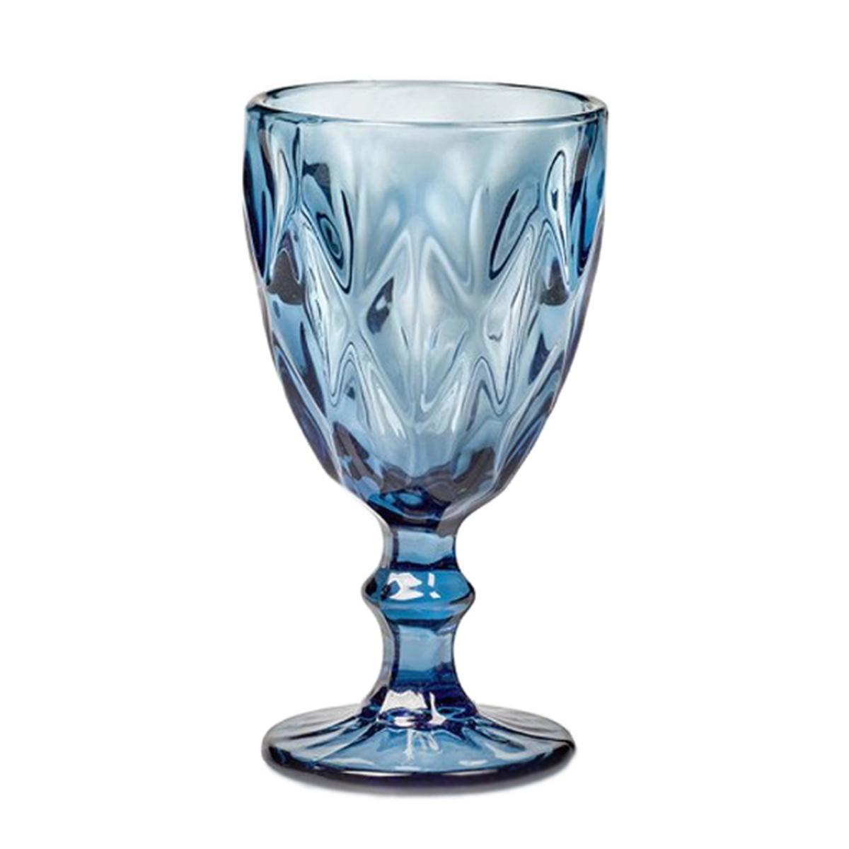 Bicchiere Vetro Singolo Calice Loira Blu ml.290 | Allreds