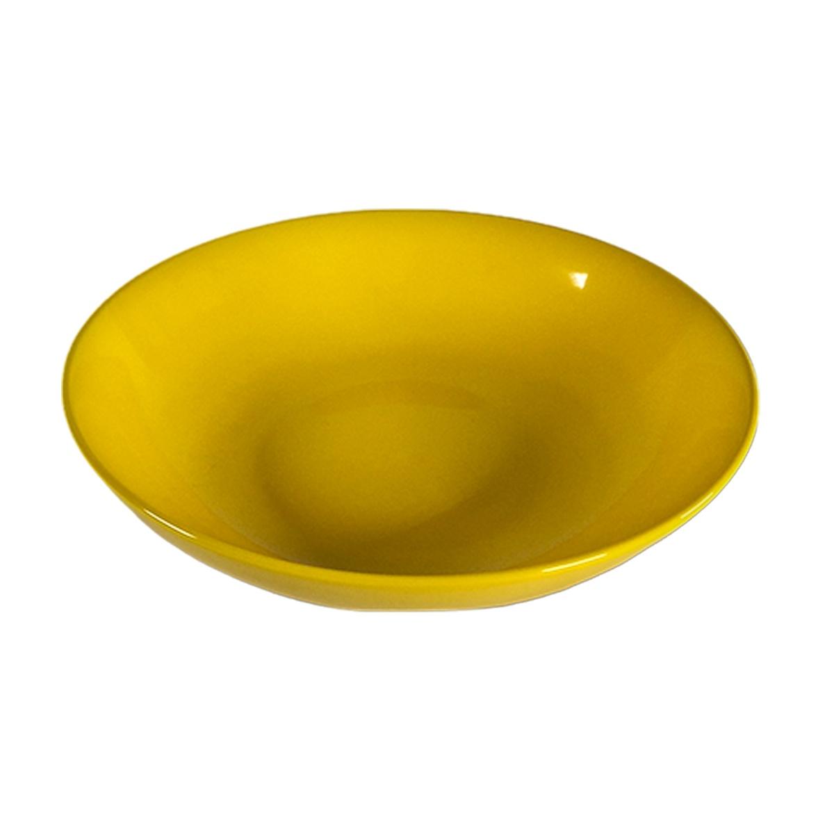 Piatto Tavola Porcellana Kaleidos Fondo cm.Ø20,5 Giallo