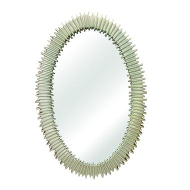 Specchio da Muro Resina Ovale Champagne cm.66,5x3x101 | Ambienti Glamour
