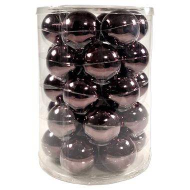 Pallina Natale Vetro cm.Ø6 Marrone Lucido Set pz.30 |Silani