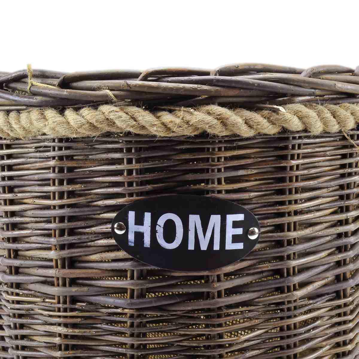 Cesto Vimini Portalegna Noce Home cm.Ø35x28 | Vacchetti