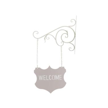 Targa Metallo Welcome Bianca cm.39x60 | Vacchetti