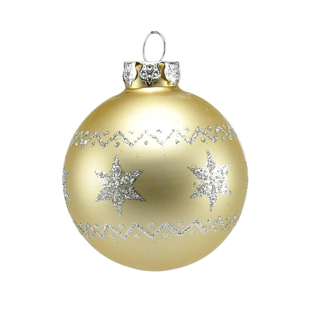 Pallina Natale Vetro cm.Ø6 Bronzo con Puntale Set pz.9 |Inge's Glass