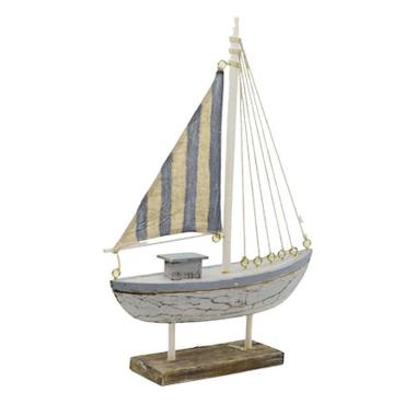 Decorazione Mare Barca Legno cm.26x7x44 | Vacchetti
